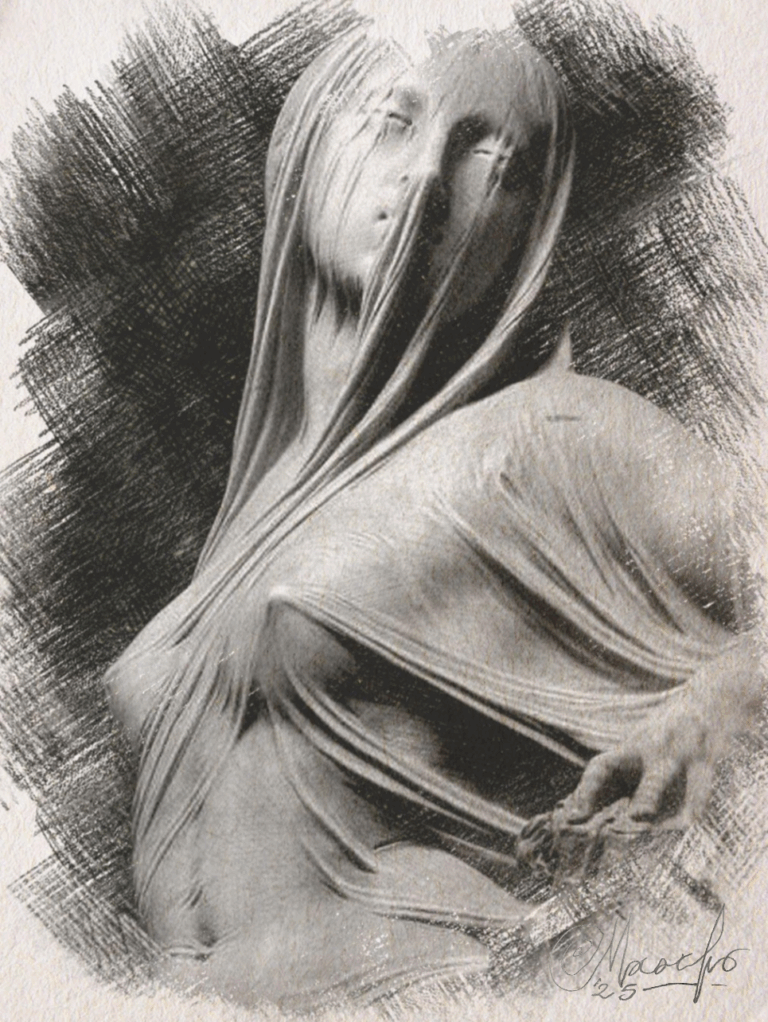 Iside a Napoli. Disegno della Pudicizia Velata di Antonio Nacarlo