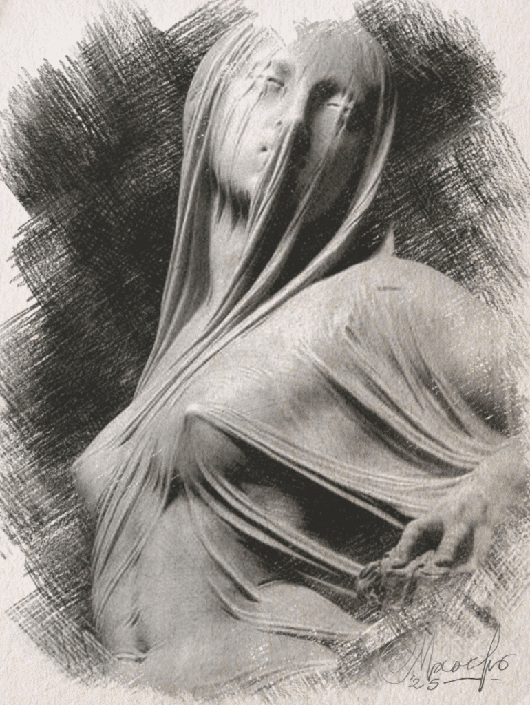 Iside a Napoli. Disegno della Pudicizia Velata di Antonio Nacarlo