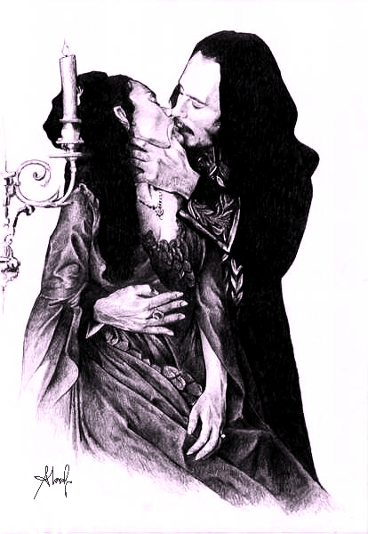 tomba di Dracula a Napoli disegno a china di Antonio Nacarlo