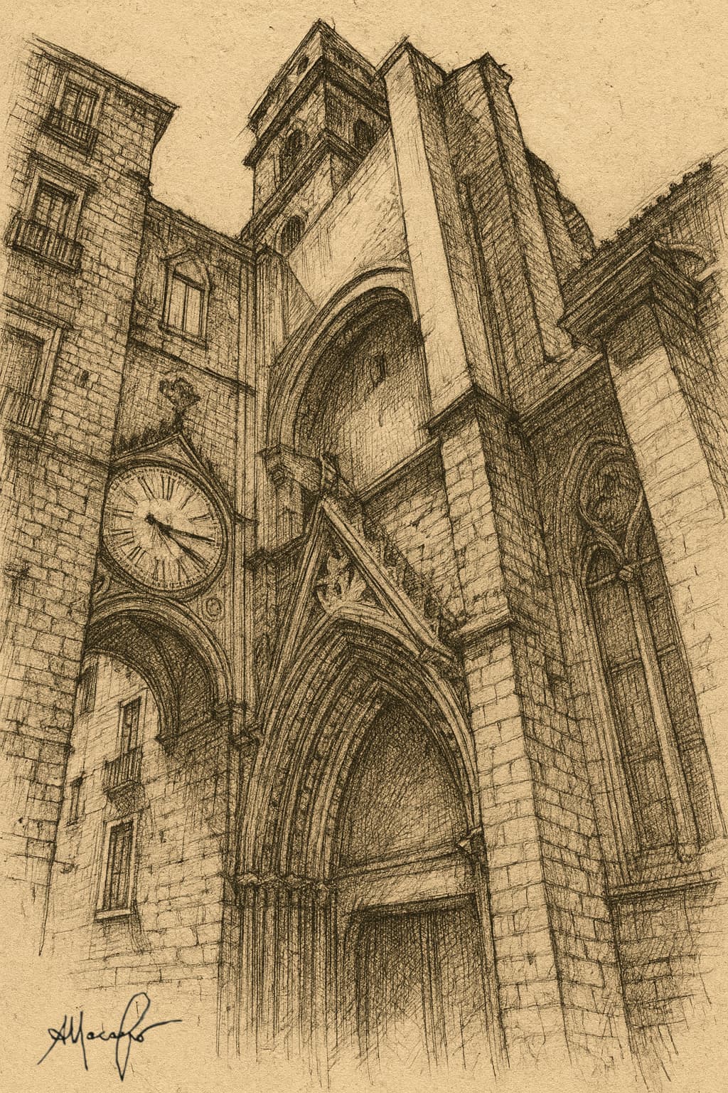 Arco di Sant'Eligio - disegno di Antonio Nacarlo