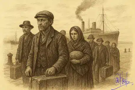 Partono 'e bastimenti – Illustrazione di Antonio Nacarlo