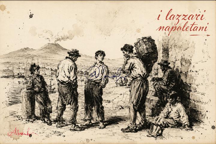 I lazzari napoletani – scena urbana di Napoli illustrata