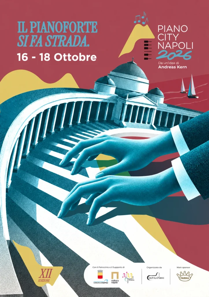 Piano City Napoli torna in città – scena urbana di Napoli illustrata